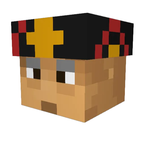P4izur1 Minecraft avatar head, 3D render