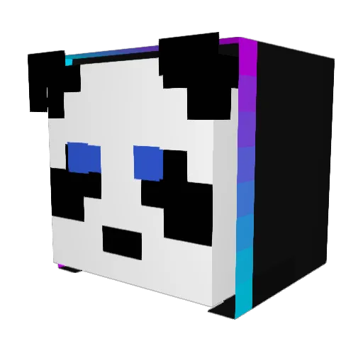 P4nd3__ Minecraft avatar head, 3D render