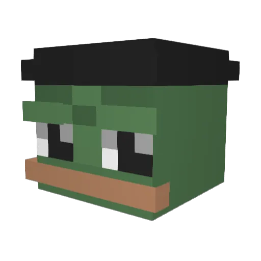 P4r0l3 Minecraft avatar head, 3D render