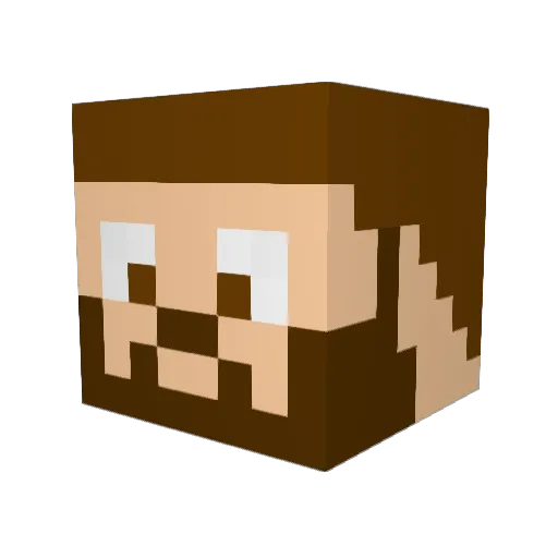 P4rc1v4L Minecraft avatar head, 3D render