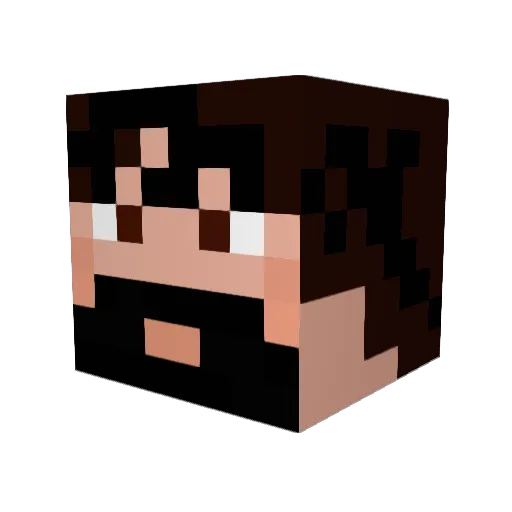 P4rmes4n Minecraft avatar head, 3D render