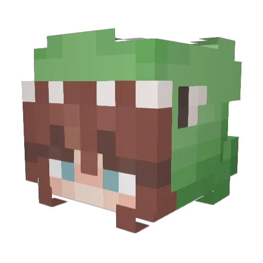 P4st3lDr4g0n Minecraft avatar head, 3D render
