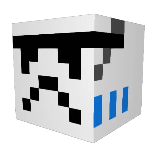 P4tj3 Minecraft avatar head, 3D render
