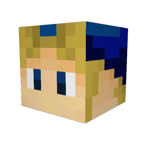 P4ttyP4t Minecraft avatar head, 3D render
