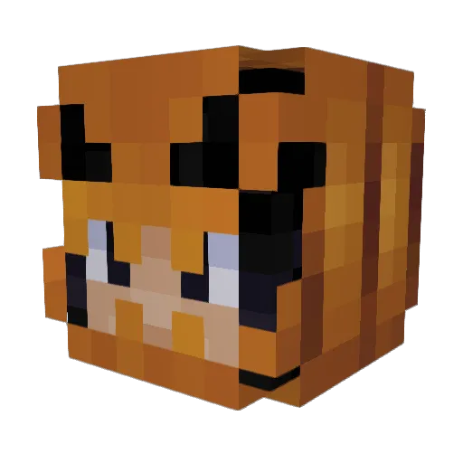 P529 Minecraft avatar head, 3D render