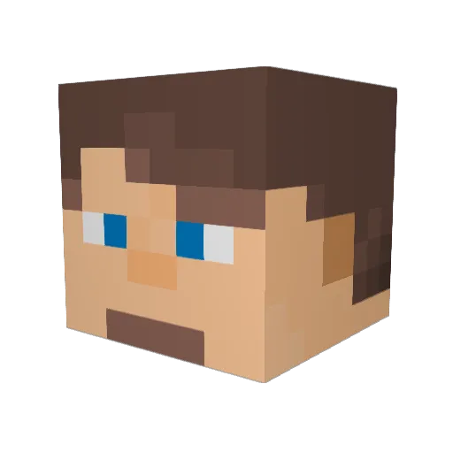 P5Putman Minecraft avatar head, 3D render