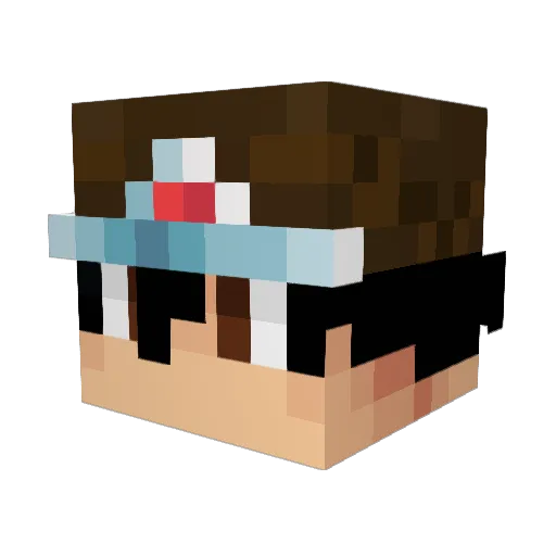 P5ych01 Minecraft avatar head, 3D render