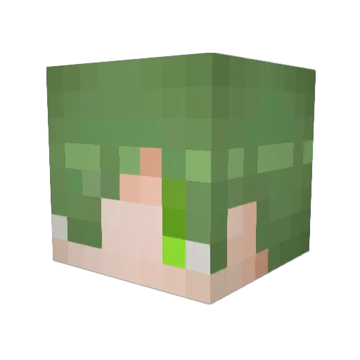 P775 Minecraft avatar head, 3D render