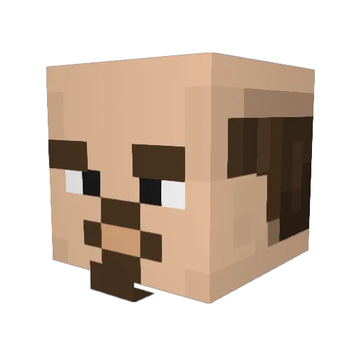 P7Byt Minecraft avatar head, 3D render