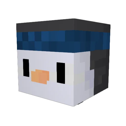 P9EN3L0PE Minecraft avatar head, 3D render