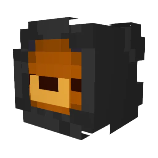PA1W Minecraft avatar head, 3D render