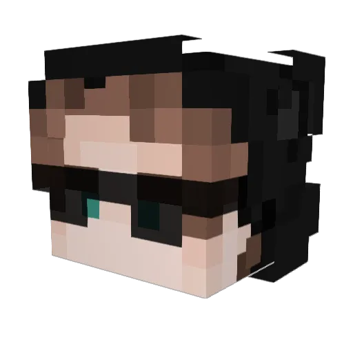 PA3bEB Minecraft avatar head, 3D render