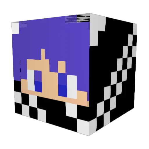 PAAAK1884 Minecraft avatar head, 3D render