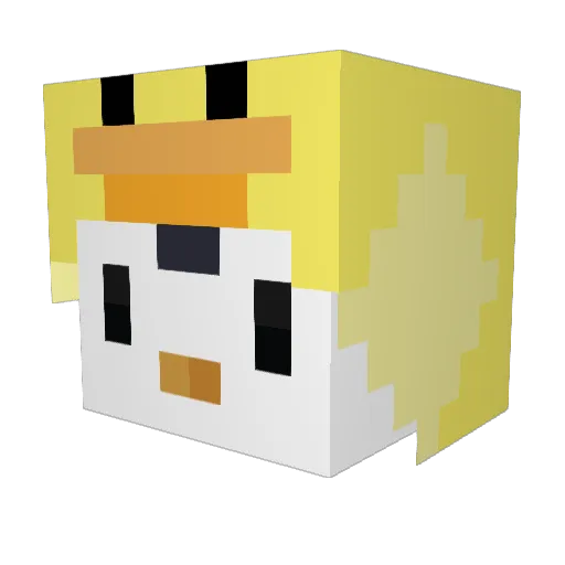 PABLO_ZZ Minecraft avatar head, 3D render