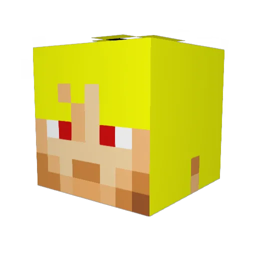 PAC2004 Minecraft avatar head, 3D render
