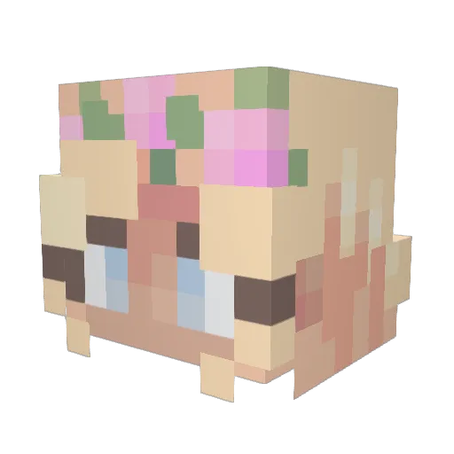 PACALLO Minecraft avatar head, 3D render