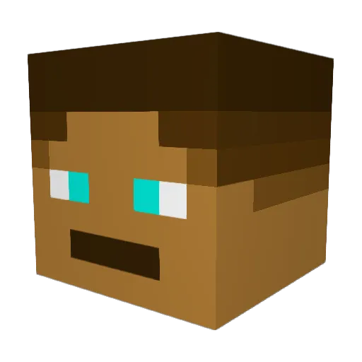PACKRATT4312 Minecraft avatar head, 3D render