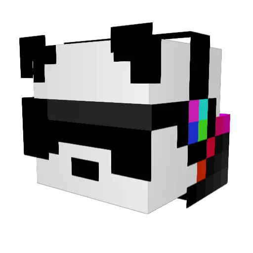PAFooxi Minecraft avatar head, 3D render