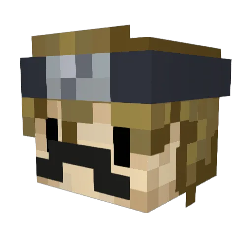 PAIxz Minecraft avatar head, 3D render