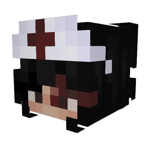 PAL0MA_ Minecraft avatar head, 3D render
