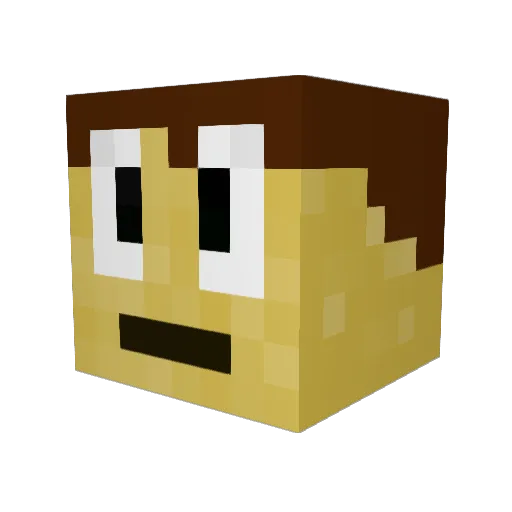 PAL1NT0 Minecraft avatar head, 3D render