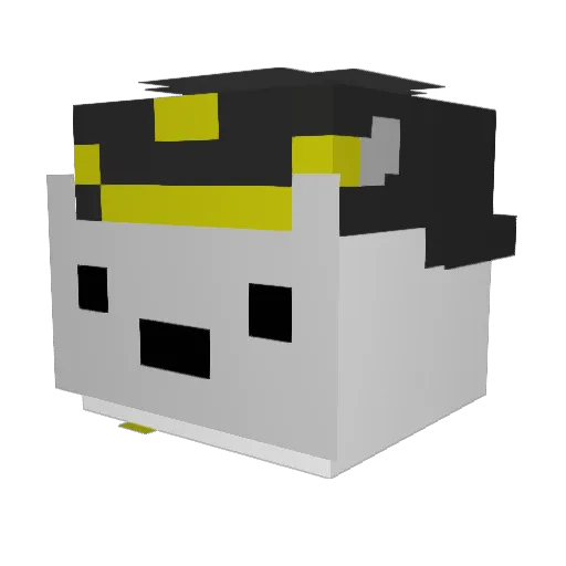PALIT_RTX_5070 Minecraft avatar head, 3D render