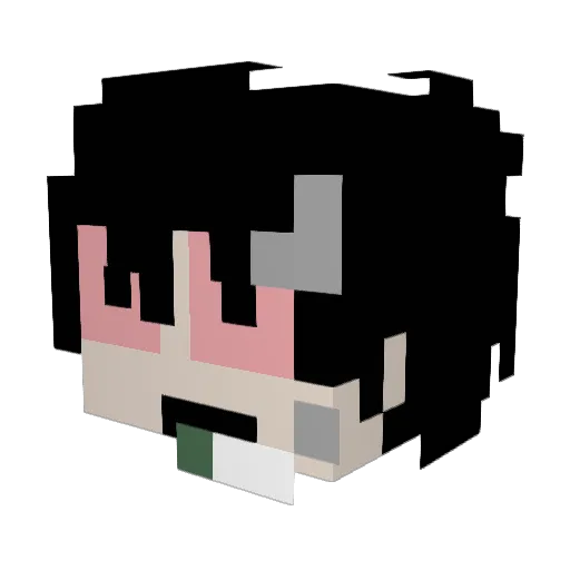 PALLEEES Minecraft avatar head, 3D render