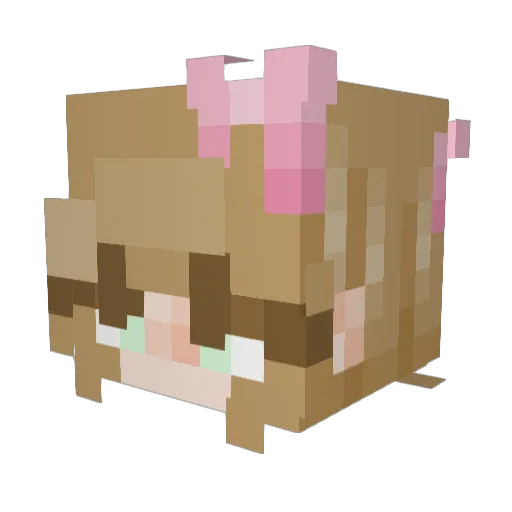 PALWorx Minecraft avatar head, 3D render