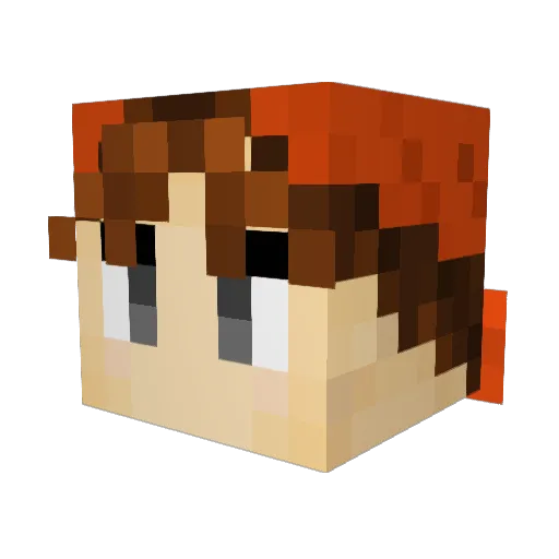PALYAMA Minecraft avatar head, 3D render