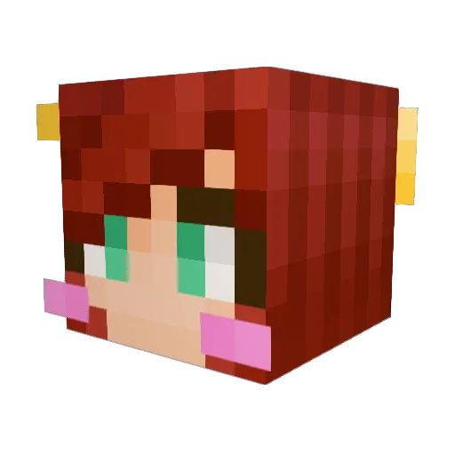 PAMPAMing Minecraft avatar head, 3D render