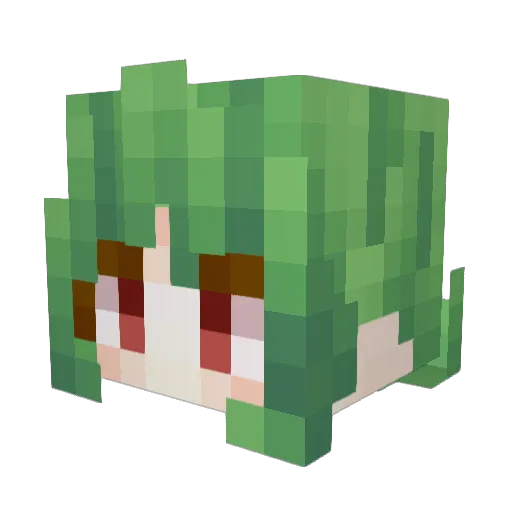 PAN2334 Minecraft avatar head, 3D render
