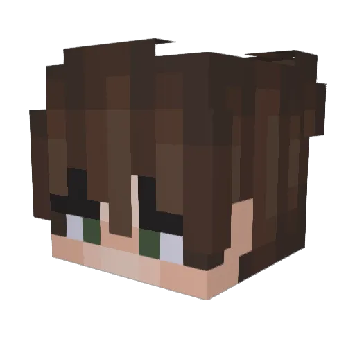 PANDA10GM Minecraft avatar head, 3D render