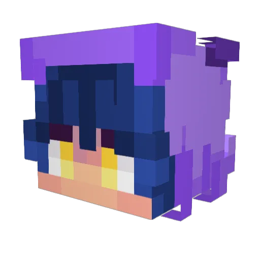 PANDA621 Minecraft avatar head, 3D render