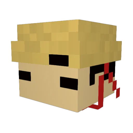 PANDABOI___ Minecraft avatar head, 3D render