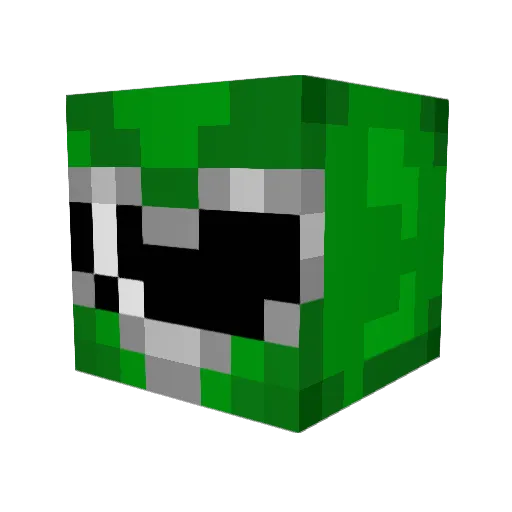 PANDAKIK Minecraft avatar head, 3D render