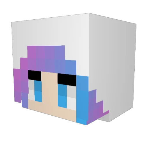 PANDARUNING Minecraft avatar head, 3D render