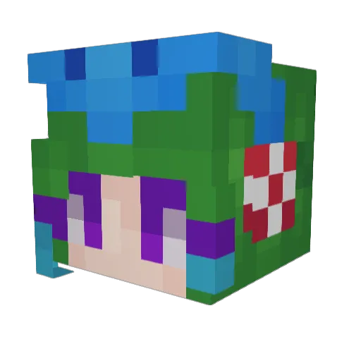 PANDAYEAH Minecraft avatar head, 3D render