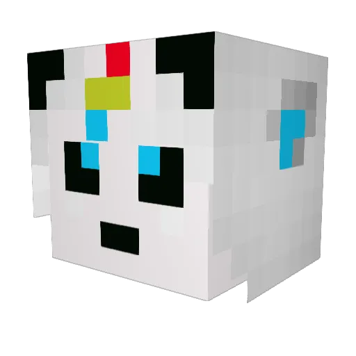 PANDYCORNE1 Minecraft avatar head, 3D render