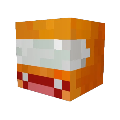 PANKURKA Minecraft avatar head, 3D render