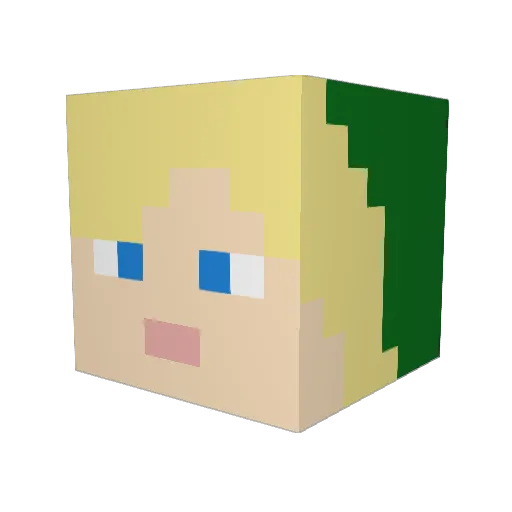 PANTALAlMON Minecraft avatar head, 3D render