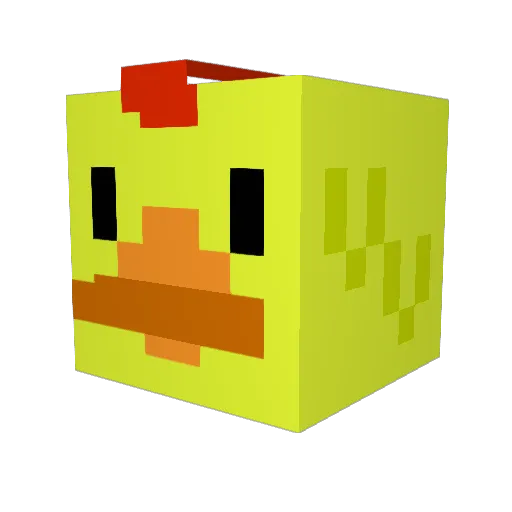 PAPAPOLLO777 Minecraft avatar head, 3D render