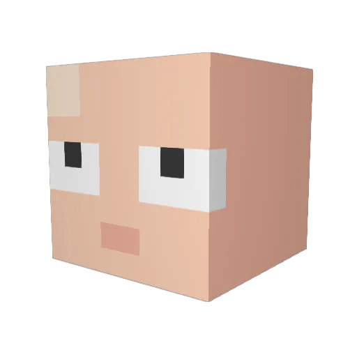 PAPAZESTY Minecraft avatar head, 3D render