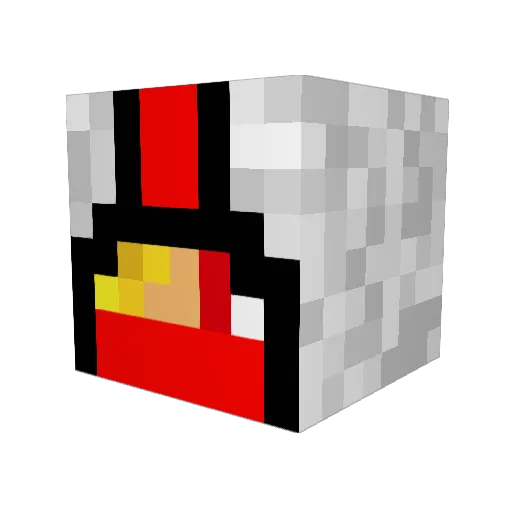 PAPIESKI2137 Minecraft avatar head, 3D render