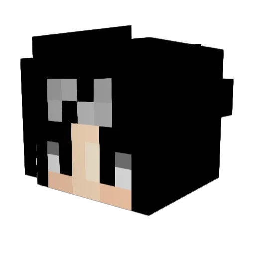 PAPIKCHAME_7w7 Minecraft avatar head, 3D render