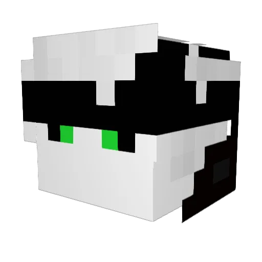PAPOOKA Minecraft avatar head, 3D render