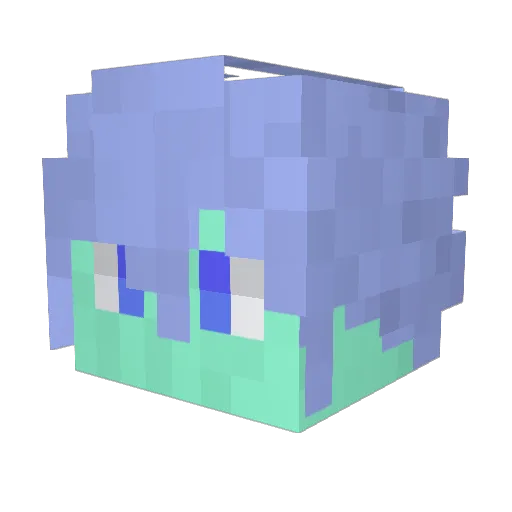 PAPYEONG Minecraft avatar head, 3D render