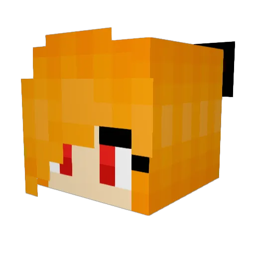 PARISKATIE Minecraft avatar head, 3D render