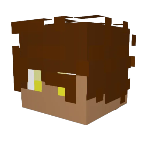 PARIVERO Minecraft avatar head, 3D render
