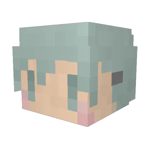 PARLIAMENT01414 Minecraft avatar head, 3D render