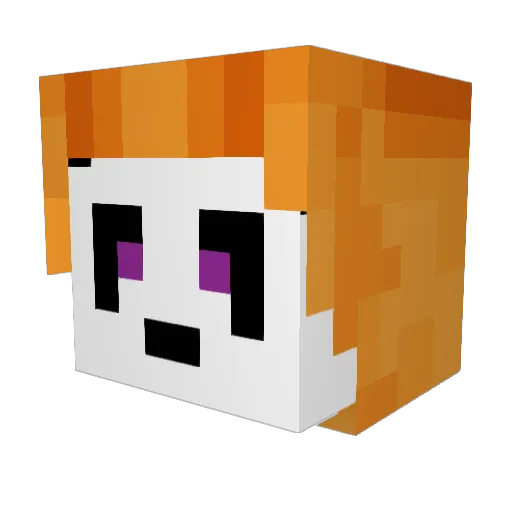 PARSERO Minecraft avatar head, 3D render